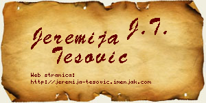 Jeremija Tešović vizit kartica
